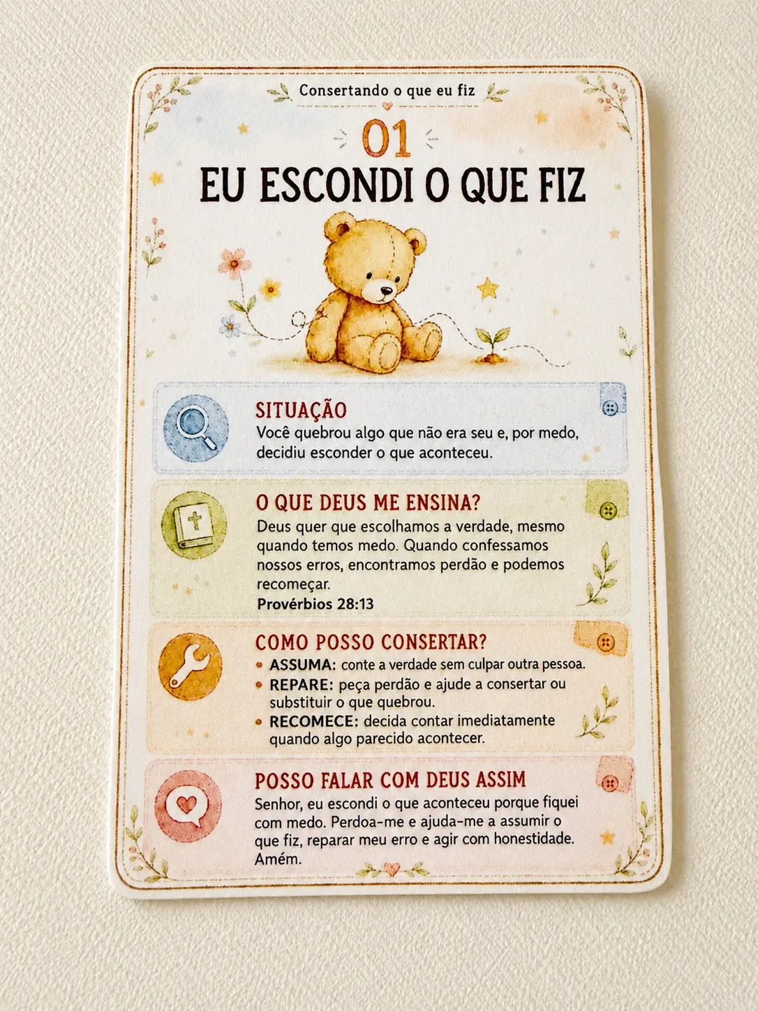 Carta 01 — Eu escondi o que fiz