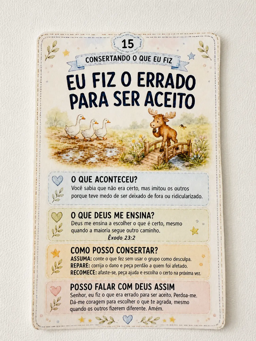 Carta 15 — Eu fiz o errado para ser aceito